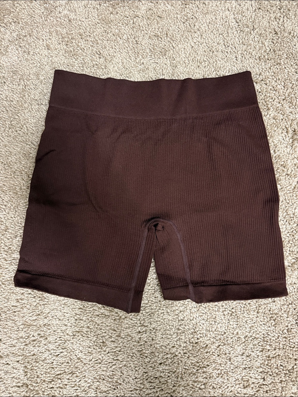Amazon Women's Ribbed Bike Shorts - Brown